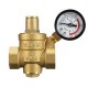 COVNA DN25 1 inch Lead-Free Brass Low Pressure Adjustable RV Water Pressure Reducing Regulator Valve